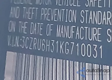 2019 Honda Hr-V Lx z USA, uszkodzony, nr VIN 3CZRU6H31KG710031